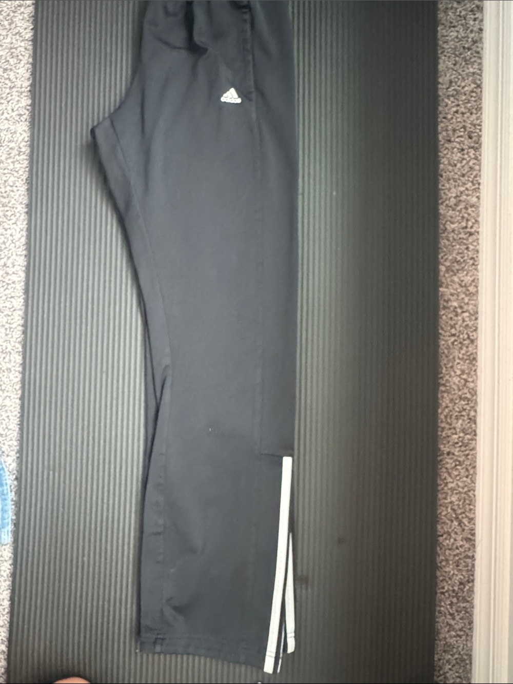 adidas Originals Black Track Pants with White Stripe Detail